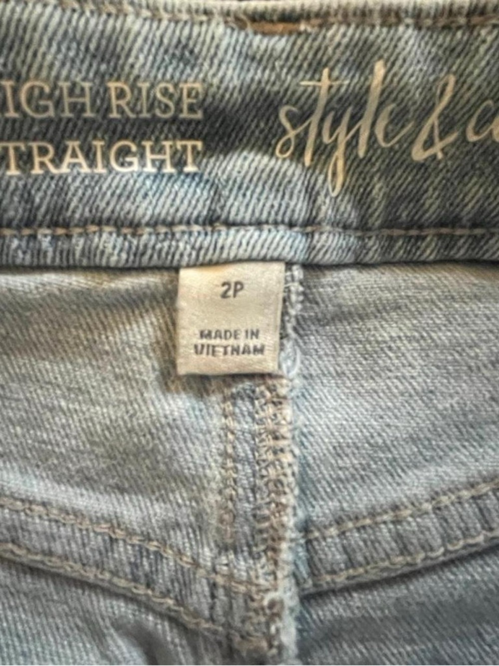 Light Blue Patchwork Women’s Straight Jeans - Picture 4 of 4